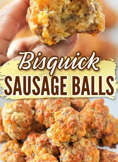 Delicious Bisquick sausage balls, a quick and tasty snack recipe.