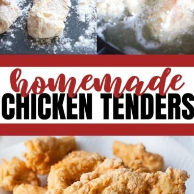 Delicious crispy fried chicken tenders served with dipping sauce