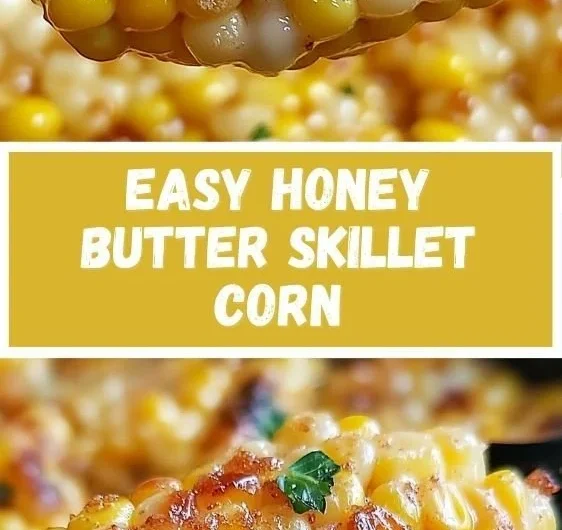 Delicious honey butter skillet corn in a cast iron pan