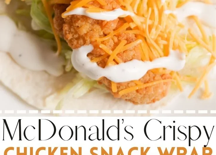 Delicious McDonald's Snack Wrap featuring fresh ingredients in a tasty tortilla wrap.