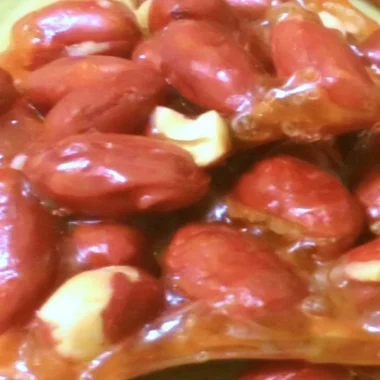 Delicious homemade peanut brittle ready to be enjoyed