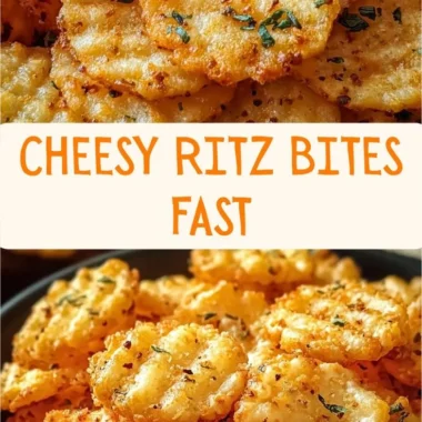 Plate of cheesy garlic Ritz Bits snacks ready to be enjoyed.