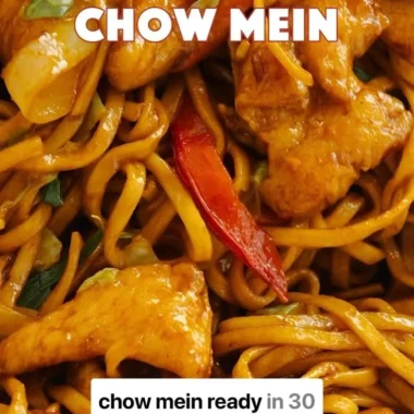 Delicious Chicken Chow Mein with stir-fried chicken and fresh vegetables