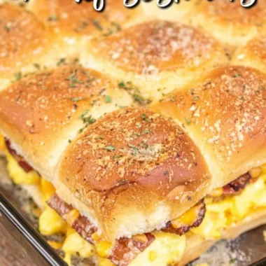 Delicious Crack Breakfast Sliders served on a plate.