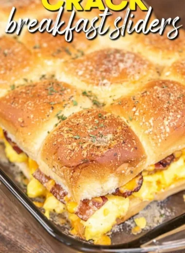 Delicious Crack Breakfast Sliders served on a plate.