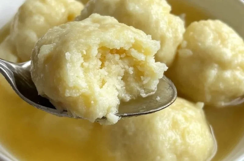 Delicious drop dumplings in a bowl, perfect for soups and stews