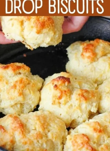 Delicious homemade easy drop biscuits served on a plate