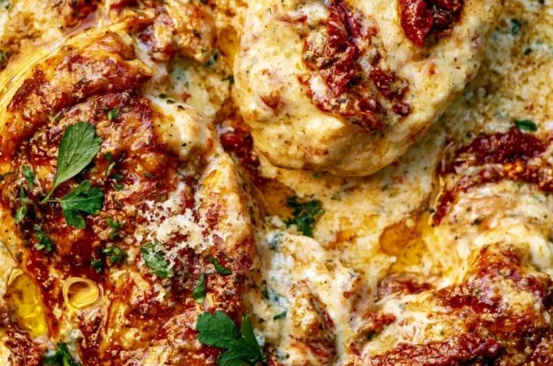 Cozy Crock Pot Marry Me Chicken recipe served in a bowl
