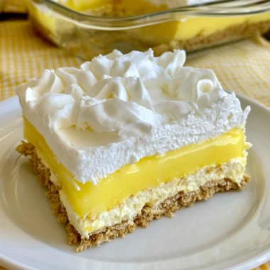 Cozy Lemon Delight dessert garnished with lemon slices and mint leaves