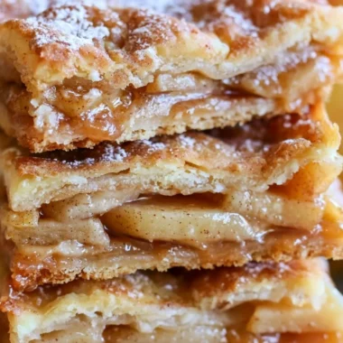 Cozy apple cinnamon sheet cake with a warm cinnamon topping and apple slices.