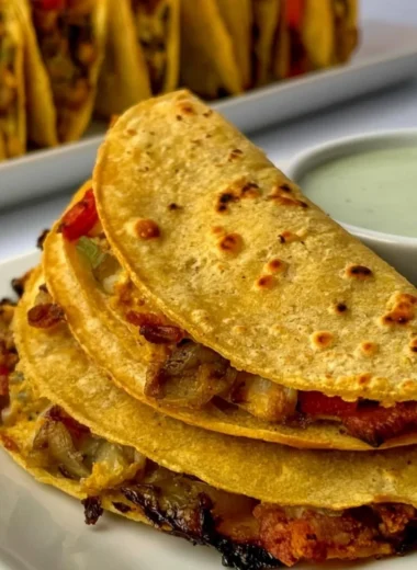Healthy breakfast tacos filled with fresh ingredients and spices