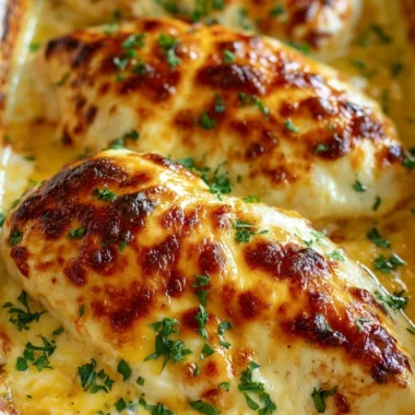 Delicious plate of melt in your mouth chicken garnished with herbs