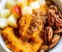 Sweet Potato Breakfast Bowl with Pecans and Apples